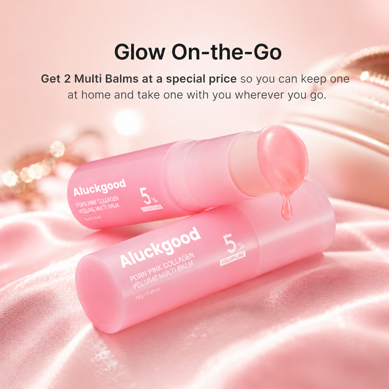 🔥LAST DAY 60% OFF🎁Korean PDRN Pink Collagen Volume Multi Balm +PDRN Pink Caffeine Collagen Eye Patch